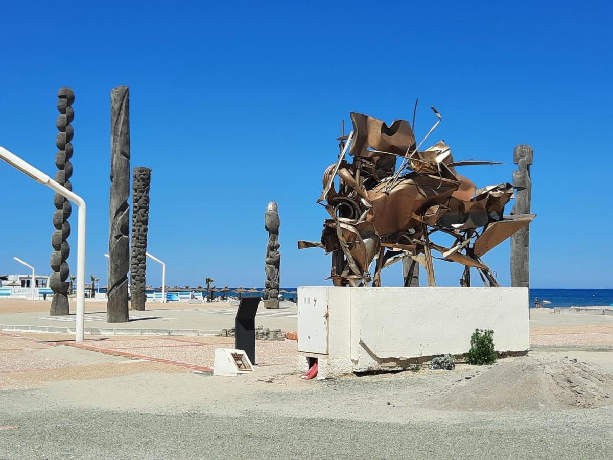 Appartement Vue Mer, Acces Direct Plage, Parking Privatif Le Barcarès Kültér fotó